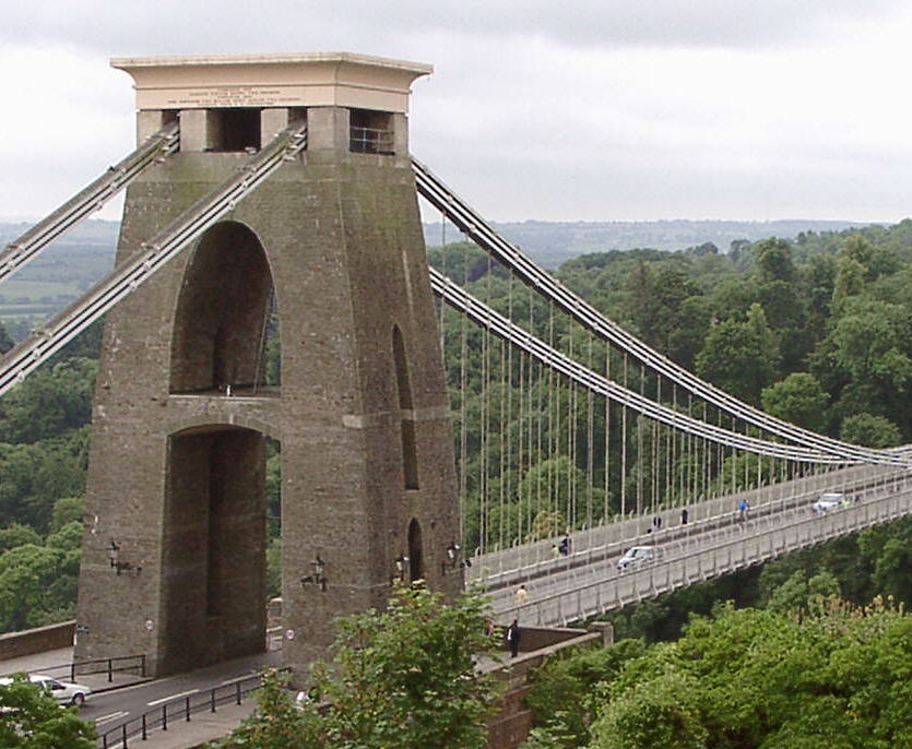 Clifton Suspension Bridge from the Bristol side, Summer 2001;